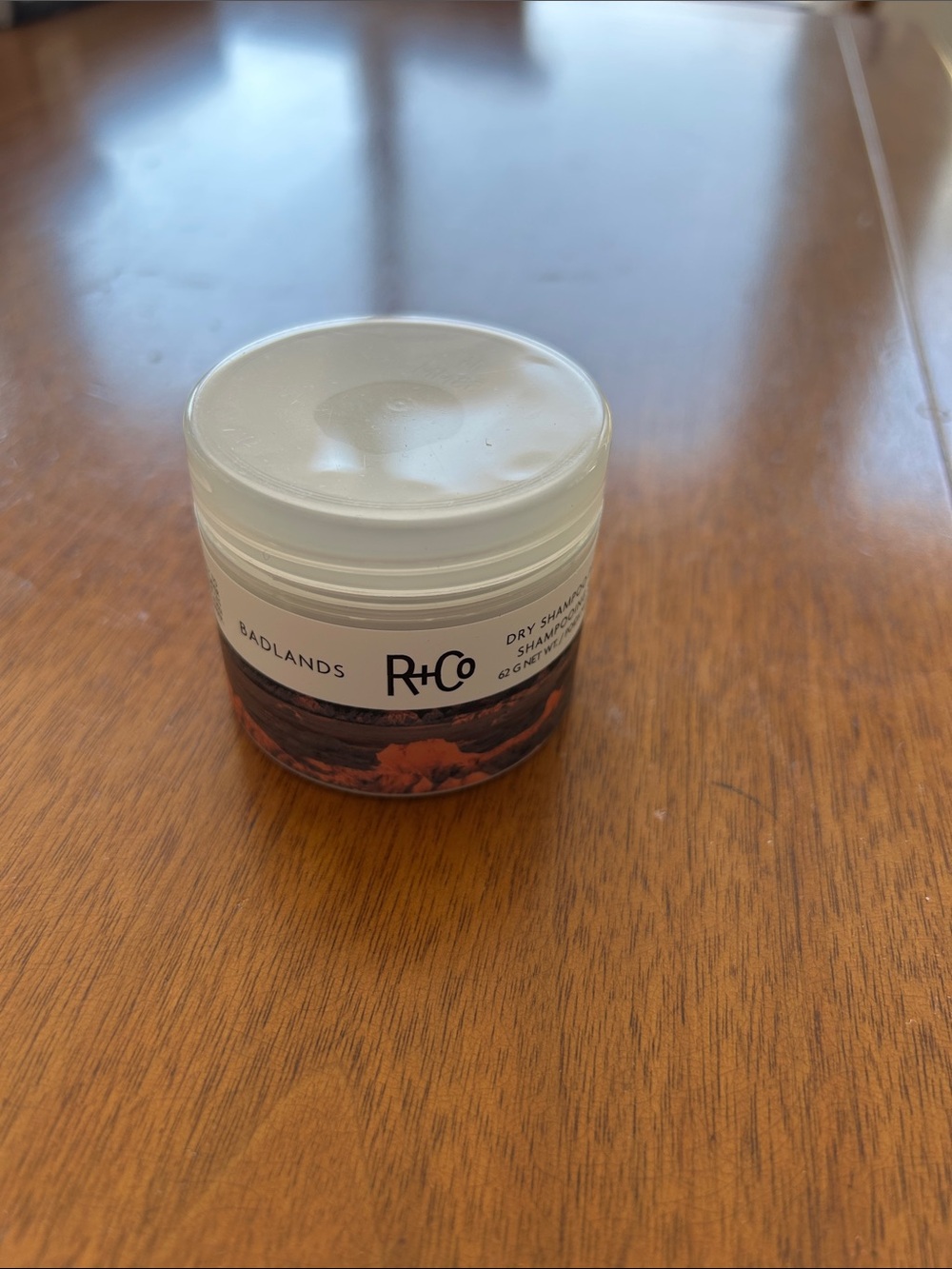 R+Co White & Coral Travel Hair Paste Jar